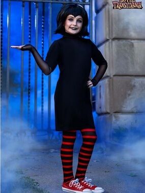 Kids Black and Red Striped Tights - Fun Costume Accessory